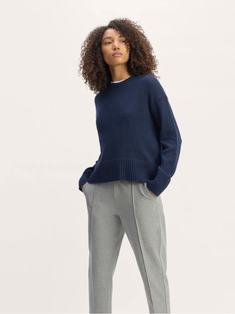 Everlane Dream Pant Size L | Mid Heather Gray | Tapered | Organic Cotton Modal